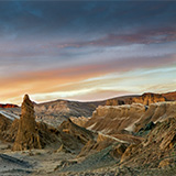 Sunset The Sump Monte Cristo Range petrified wood tree Great Basin Desert Nevada rock formation