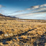 Tire tracks to Dixie Hotsprings near stillwater Range Nevada Great Basin desert